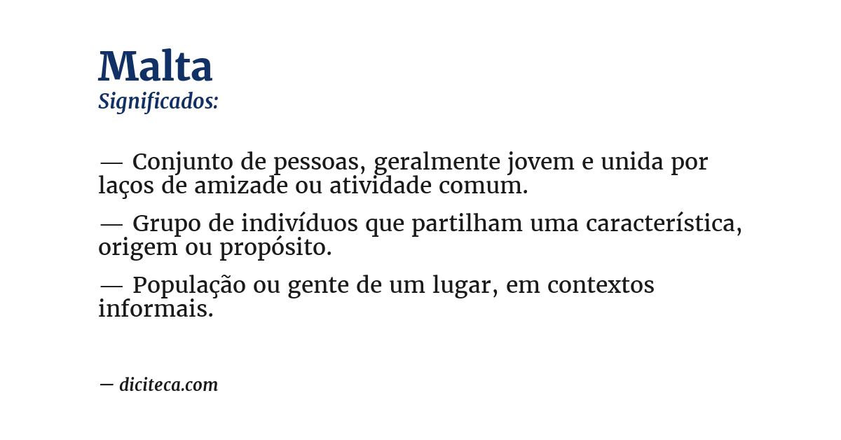 Significado de malta