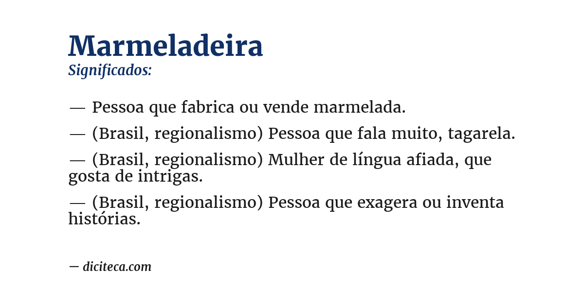Significado de marmeladeira