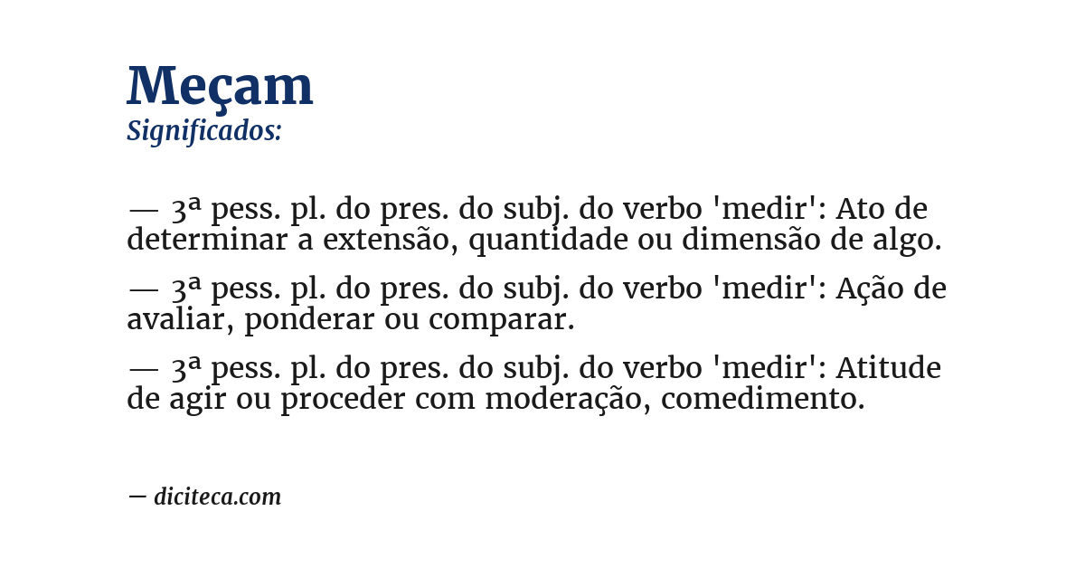 Significado de meçam