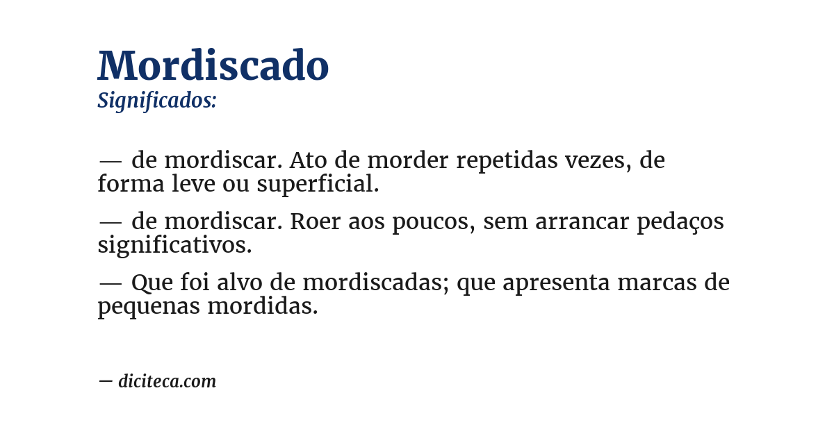 Significado de mordiscado