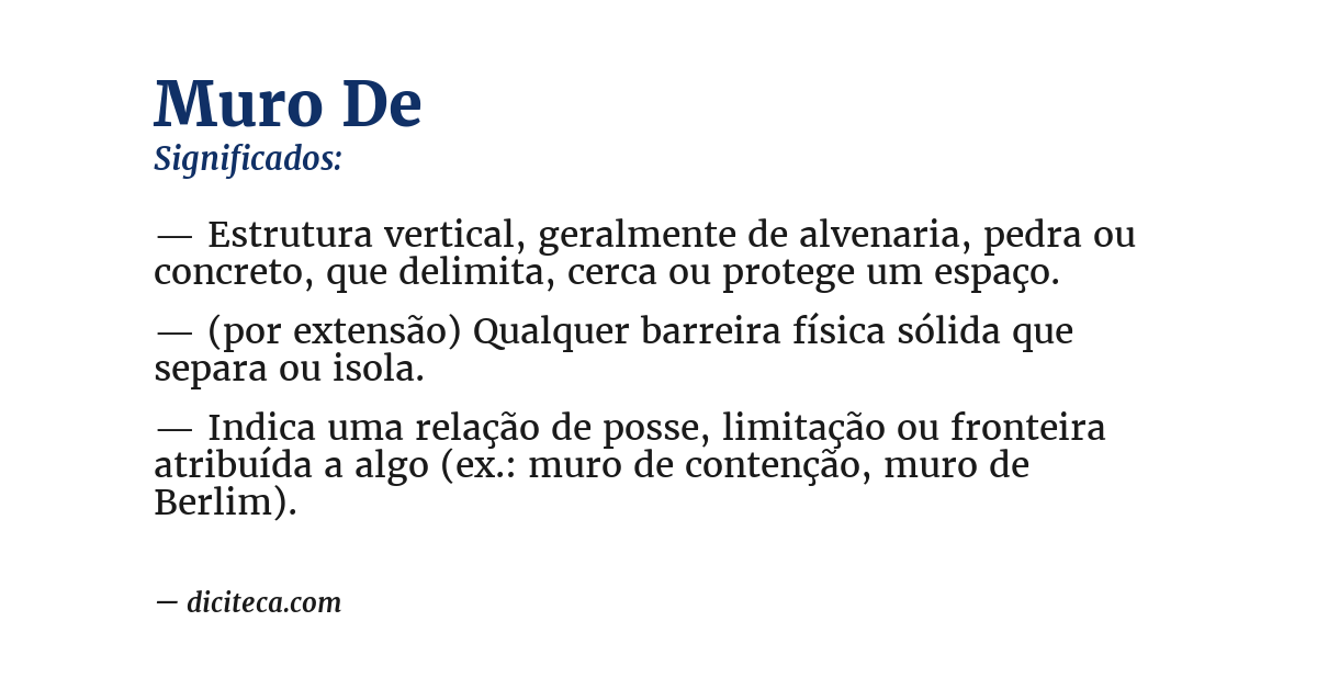 Significado de muro de