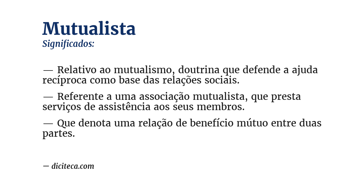 Significado de mutualista