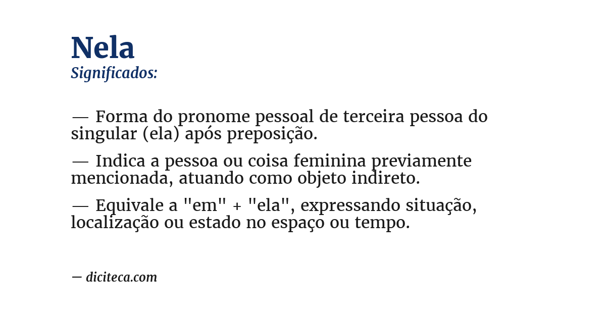 Significado de nela