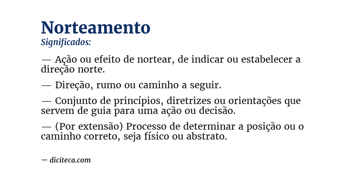Significado de norteamento