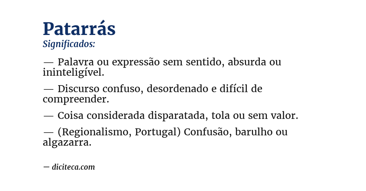 Significado de patarrás