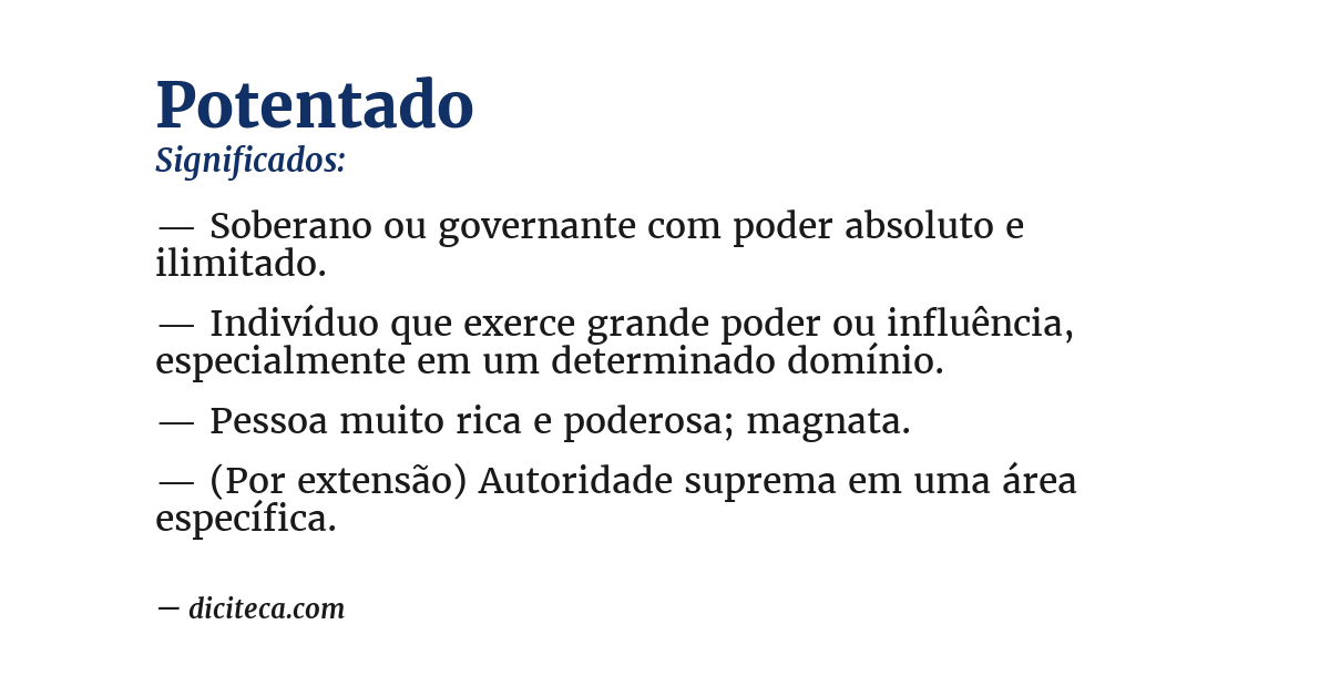 Significado de potentado