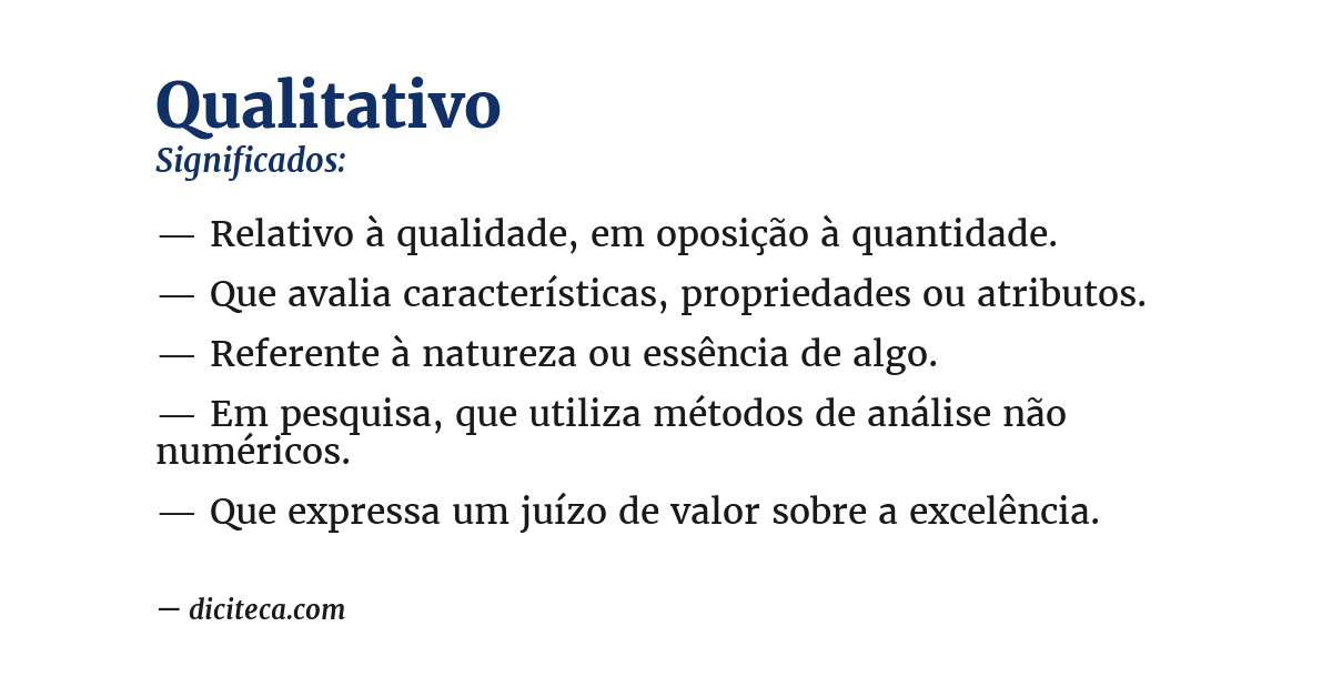 Significado de qualitativo