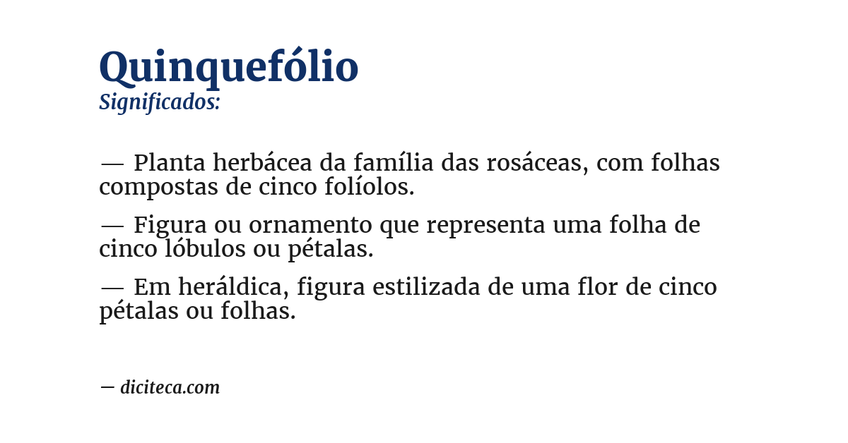 Significado de quinquefólio
