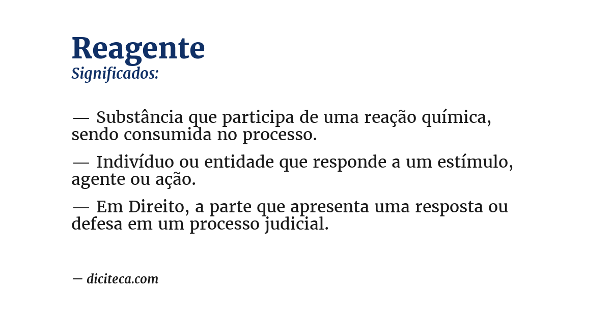 Significado de reagente