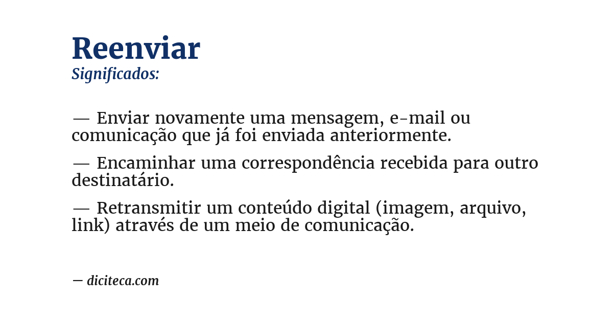 Significado de reenviar