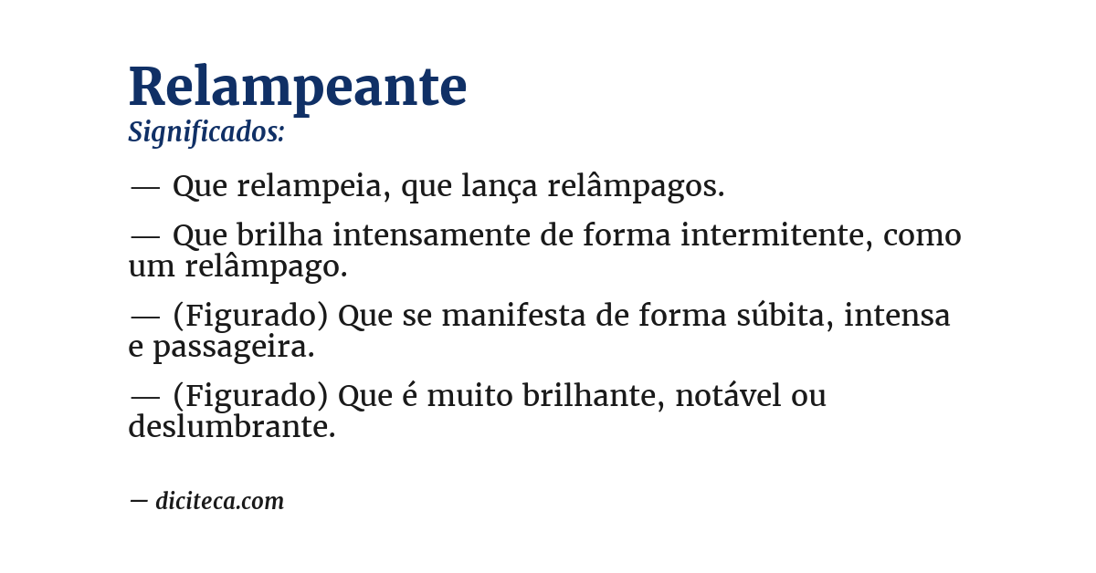 Significado de relampeante