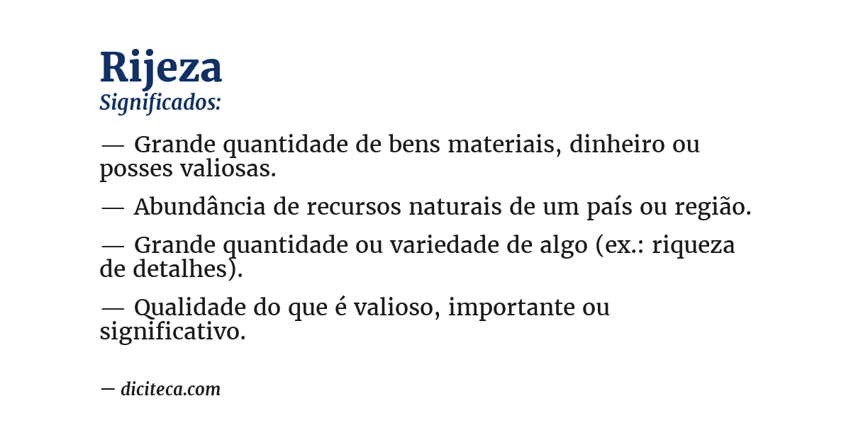 Significado de rijeza