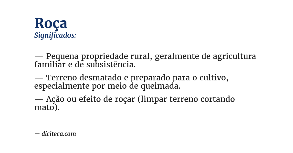 Significado de roça