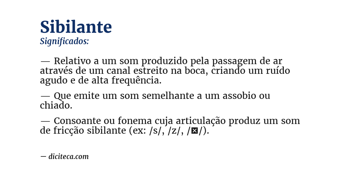 Significado de sibilante