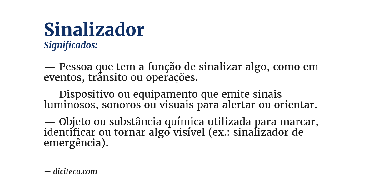 Significado de sinalizador