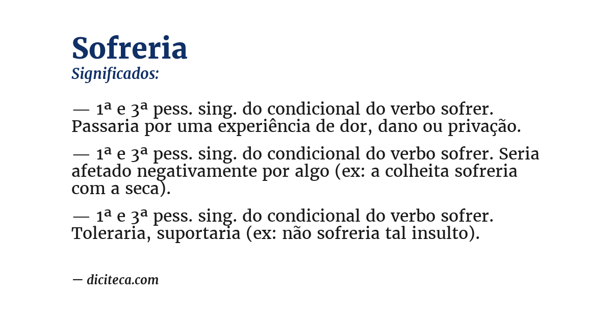 Significado de sofreria
