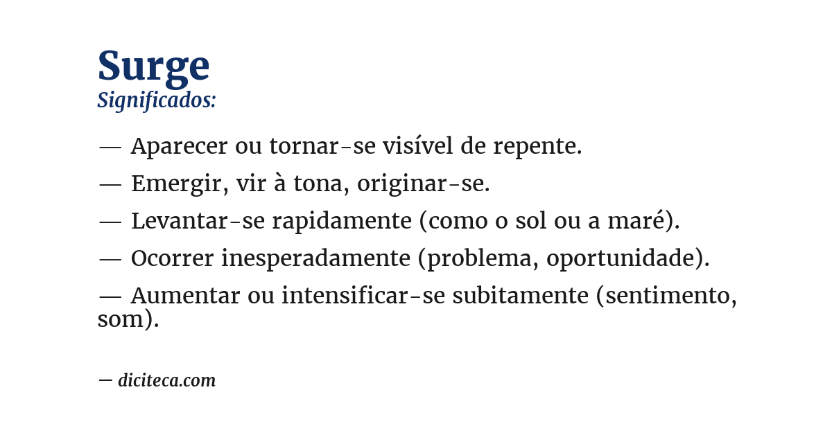 Significado de surge