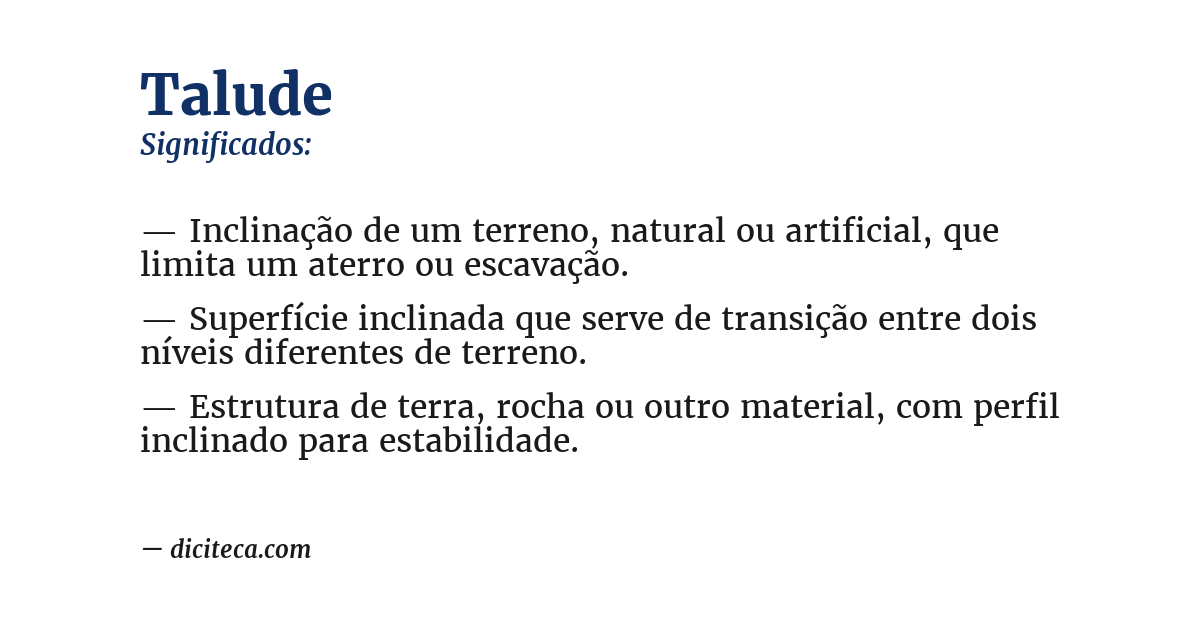 Significado de talude