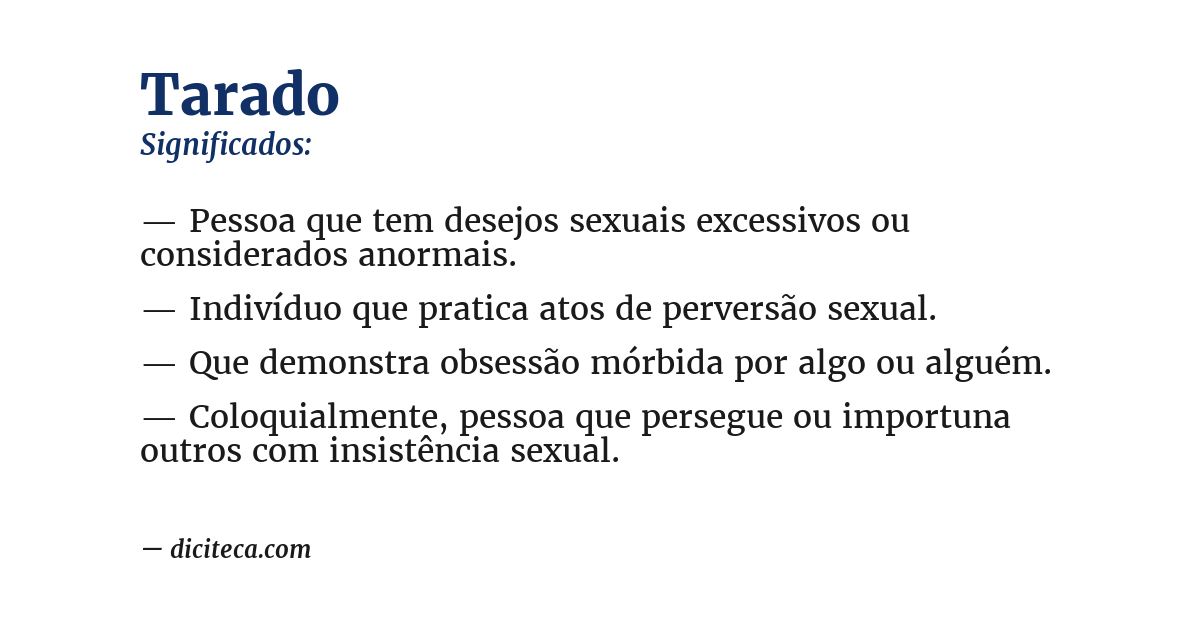 Significado de tarado