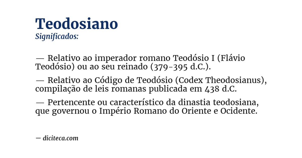 Significado de teodosiano