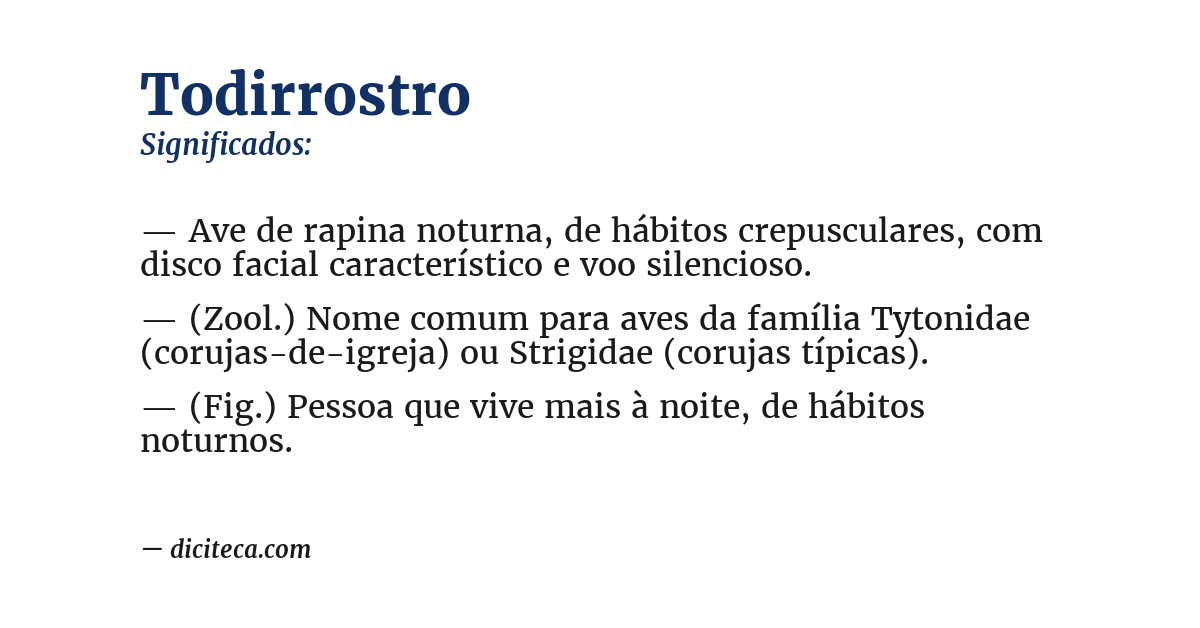 Significado de todirrostro