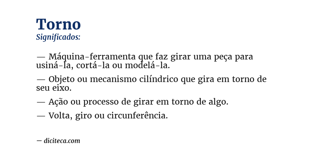 Significado de torno