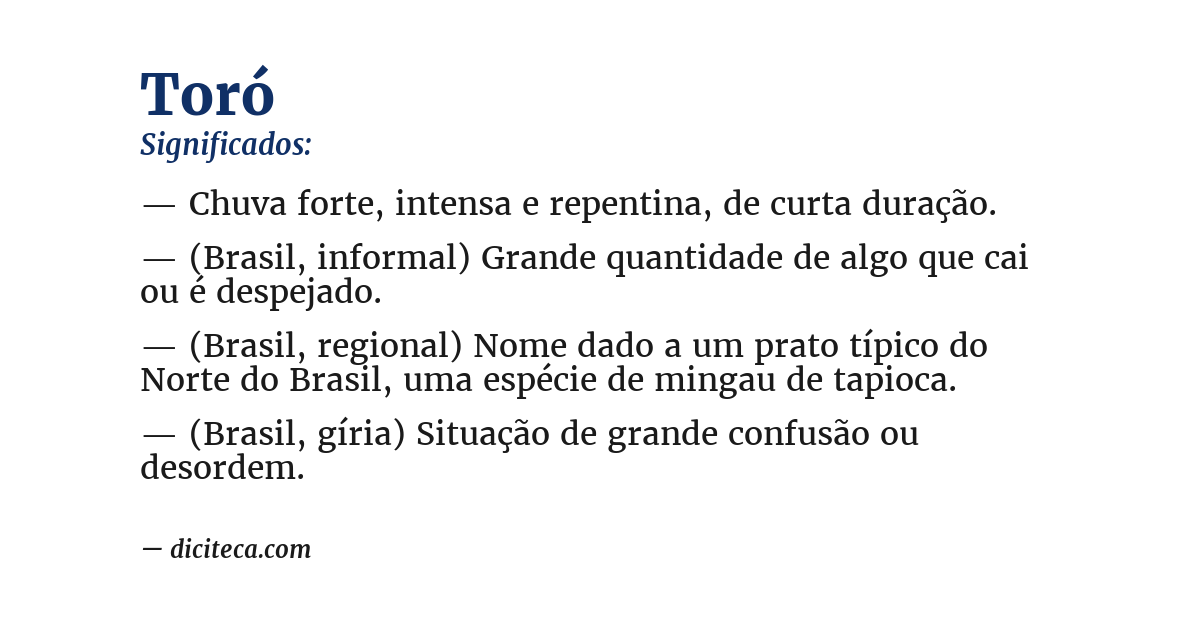 Significado de toró