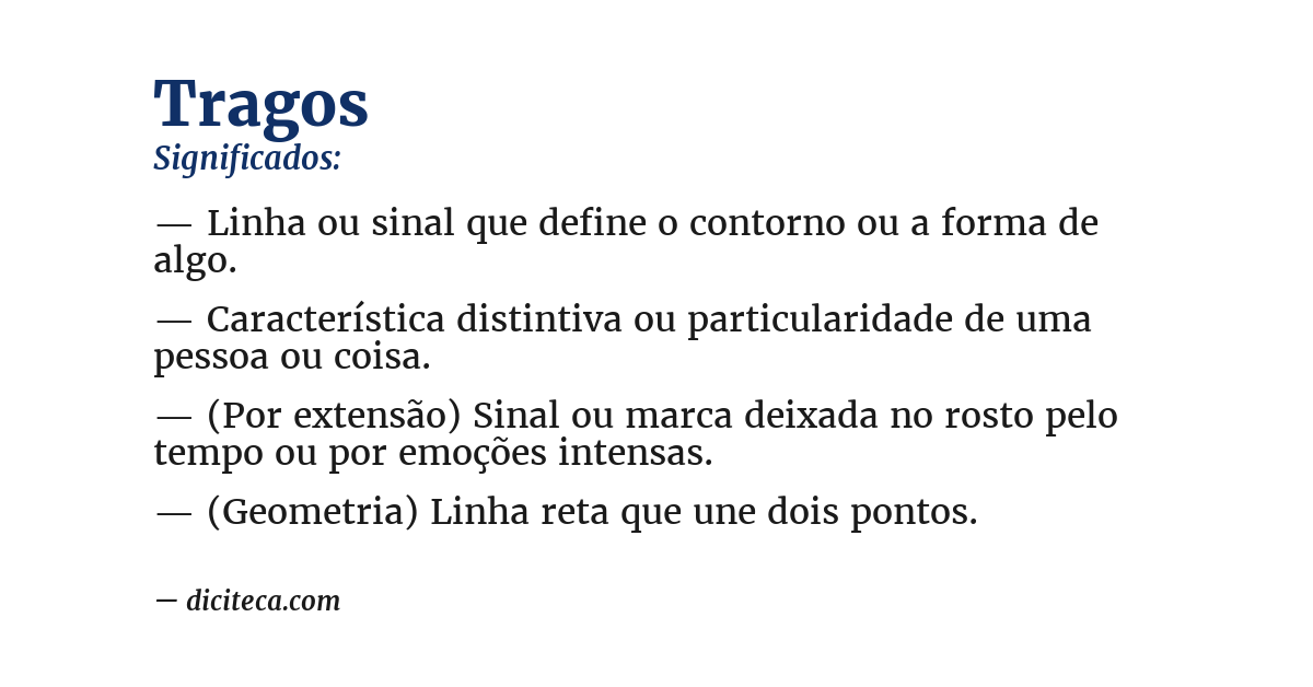Significado de tragos