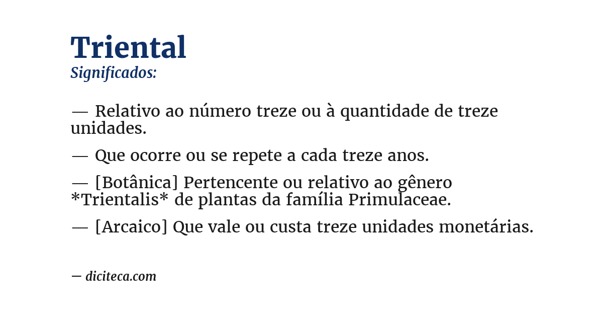 Significado de triental