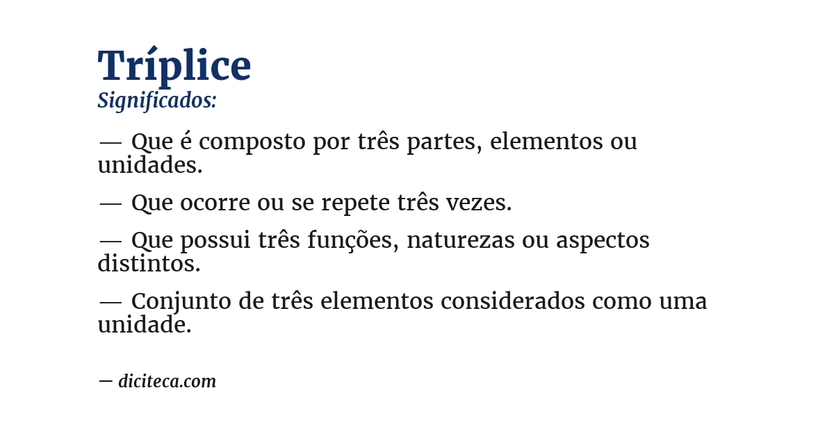 Significado de tríplice