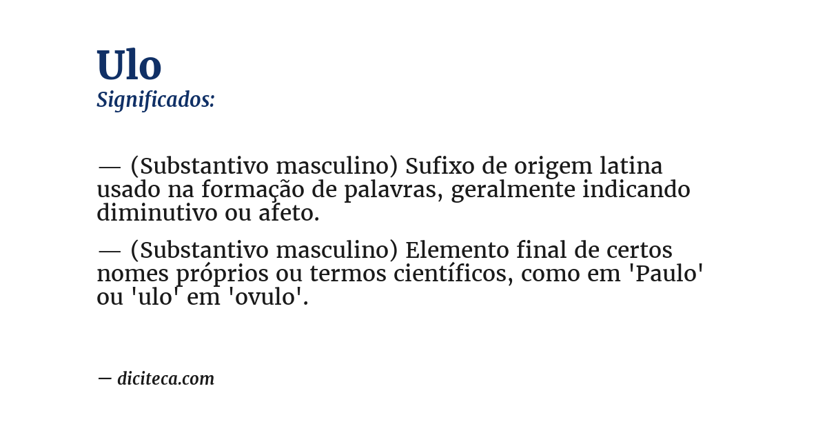 Significado de ulo