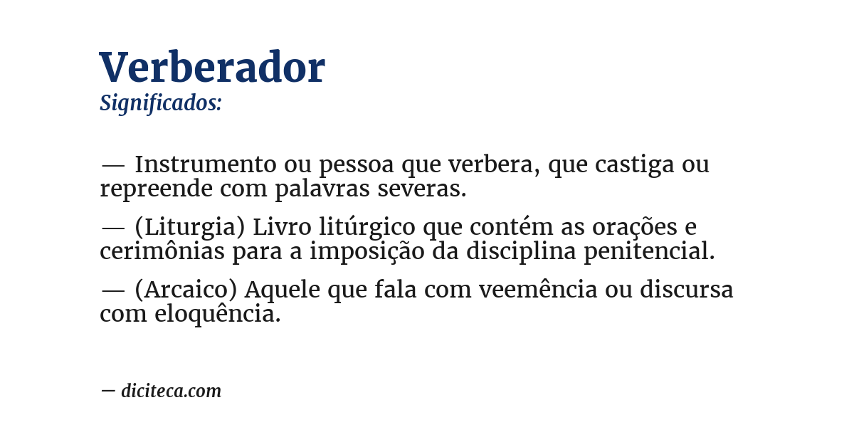 Significado de verberador