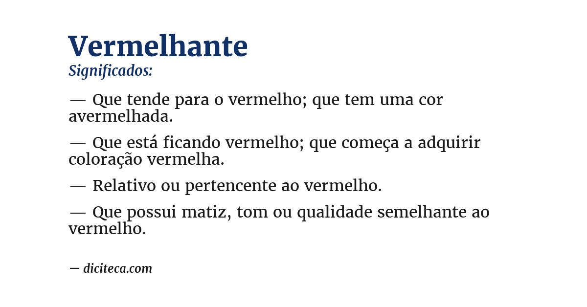 Significado de vermelhante