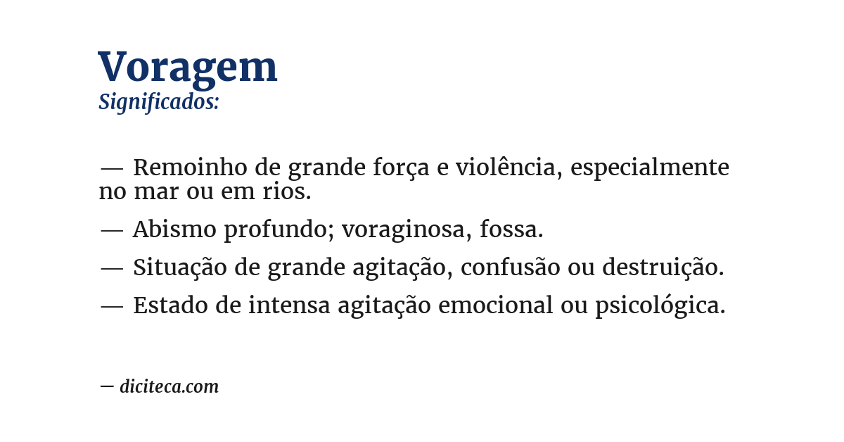 Significado de voragem