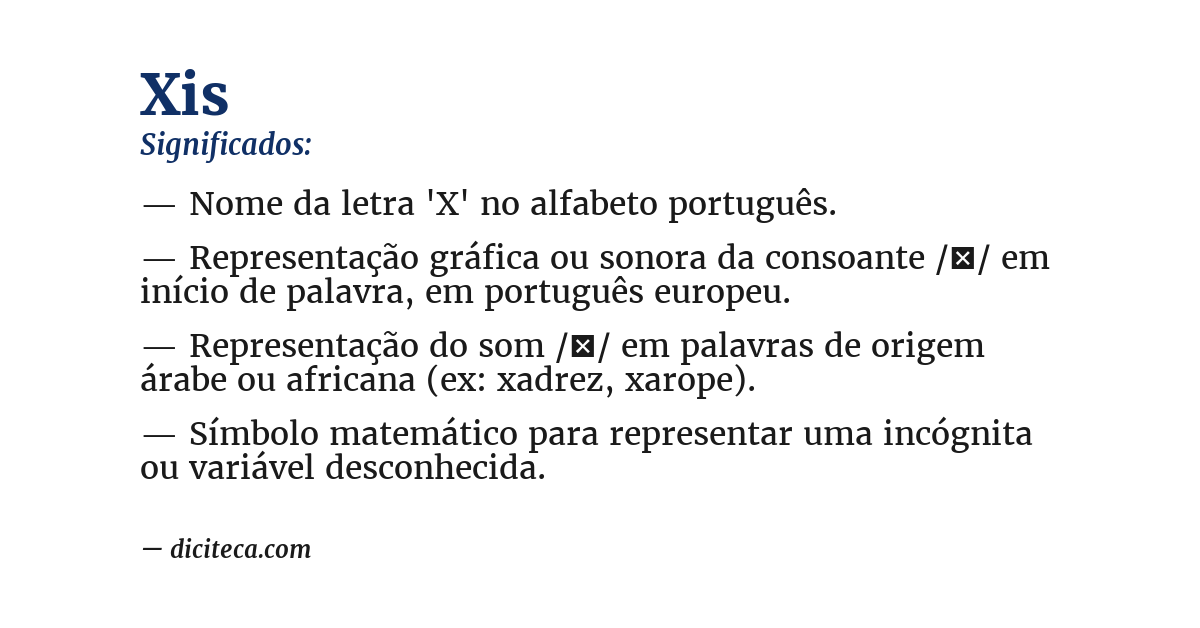 Significado de xis