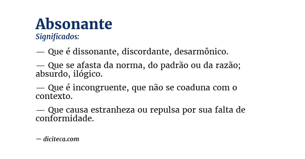 Significado de absonante