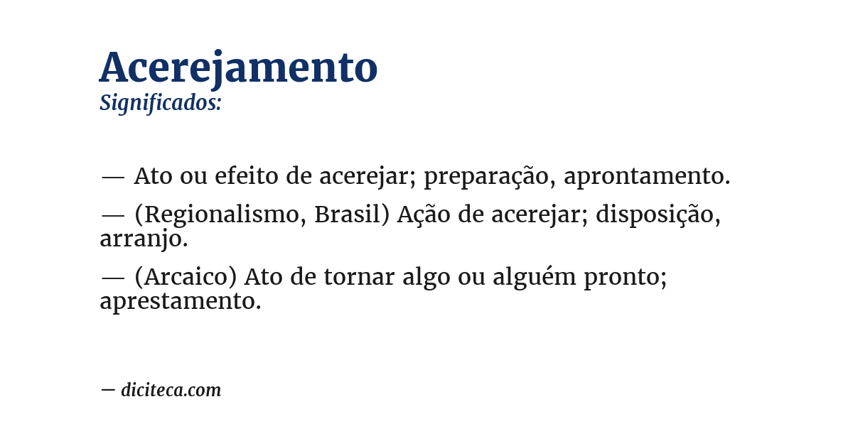 Significado de acerejamento