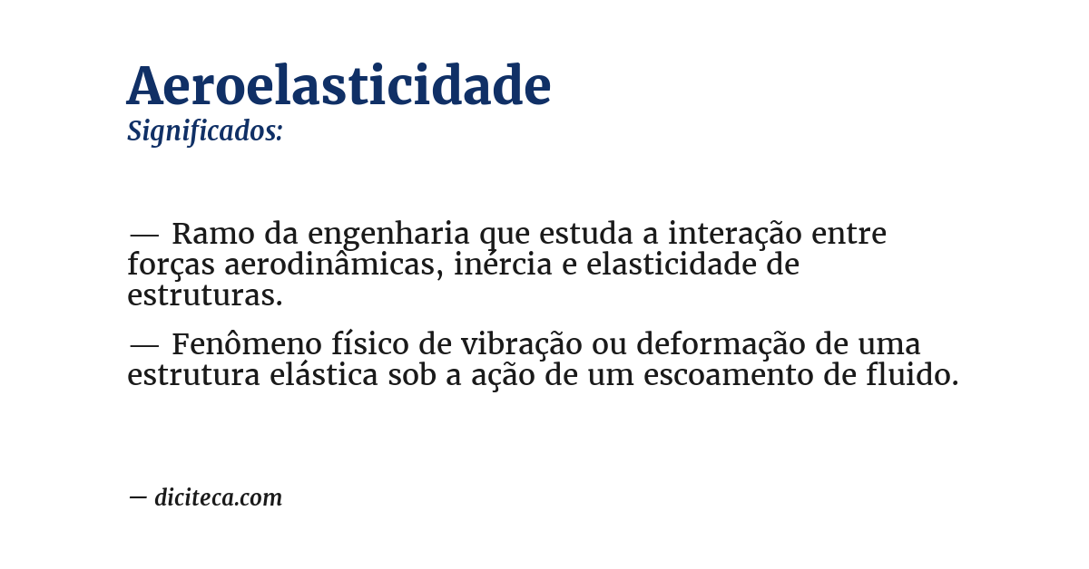 Significado de aeroelasticidade