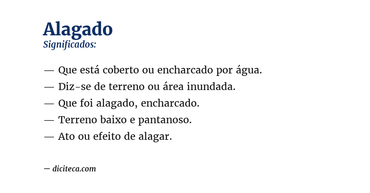 Significado de alagado