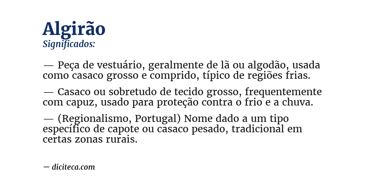 Significado de algirão