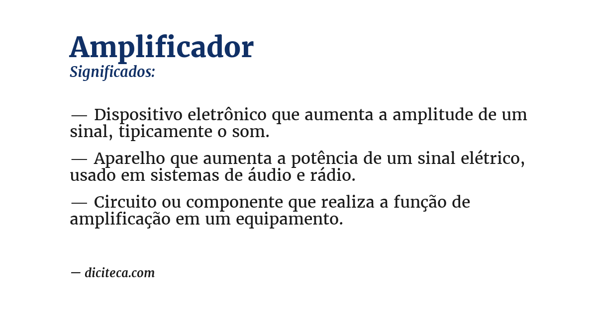 Significado de amplificador