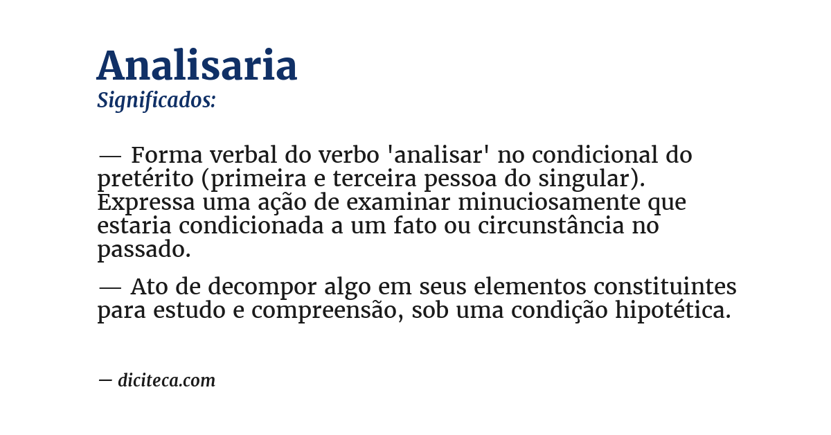Significado de analisaria