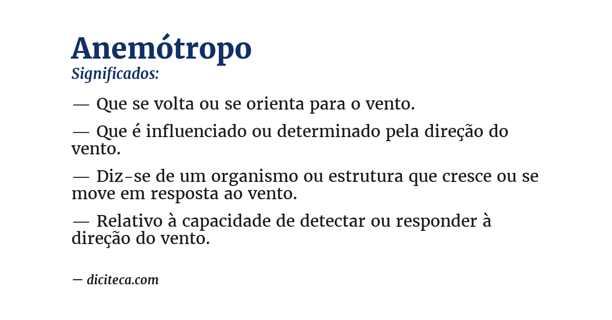 Significado de anemótropo
