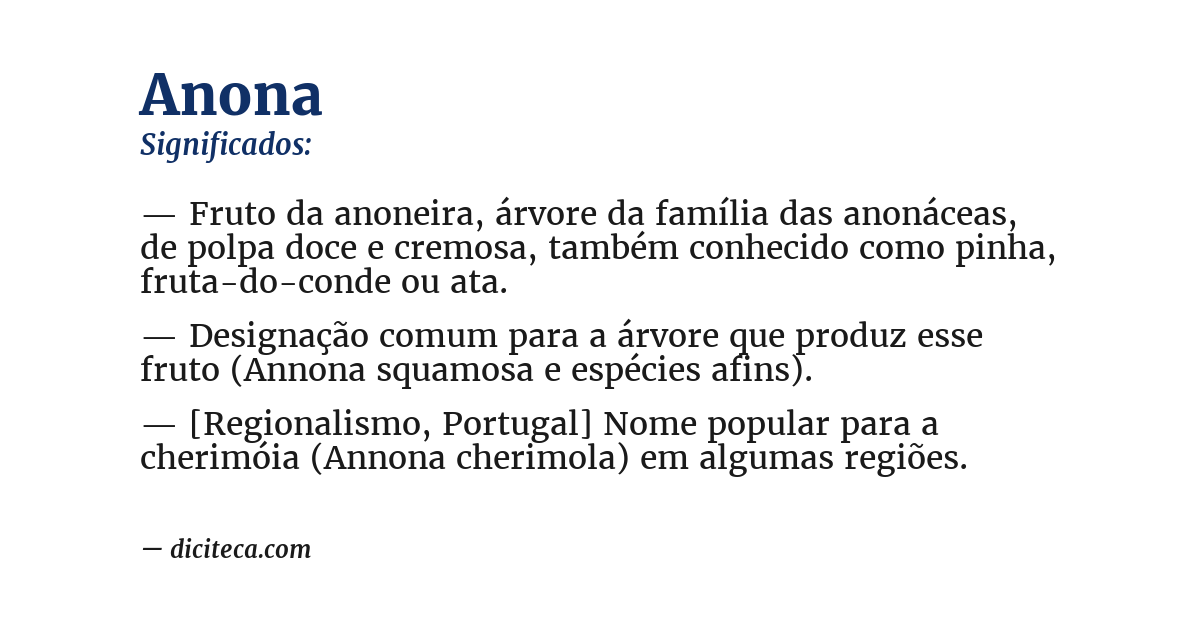 Significado de anona
