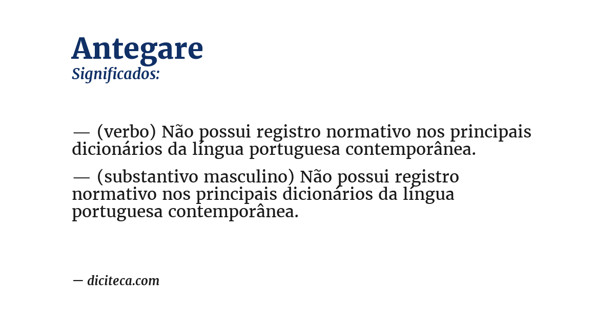 Significado de antegare