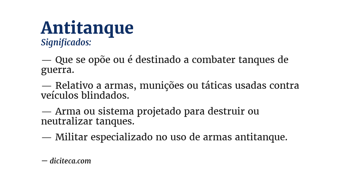 Significado de antitanque