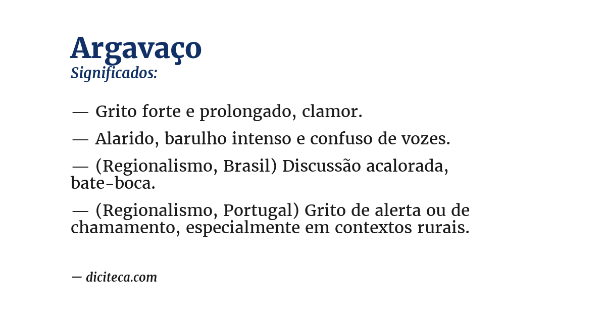 Significado de argavaço