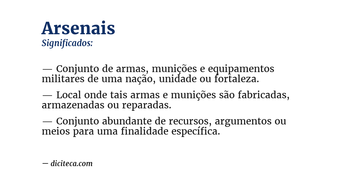 Significado de arsenais