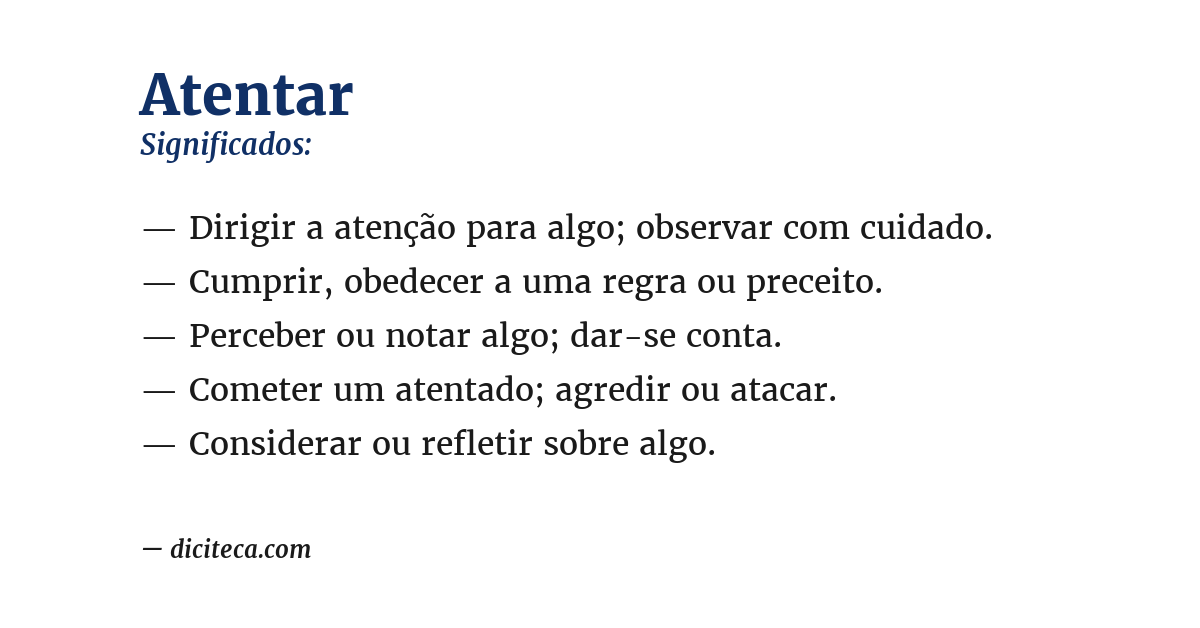 Significado de atentar