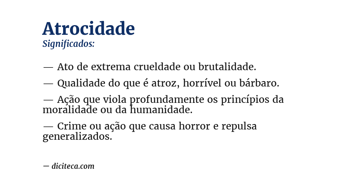 Significado de atrocidade